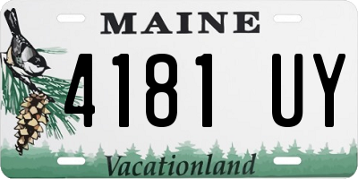 ME license plate 4181UY