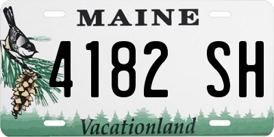 ME license plate 4182SH