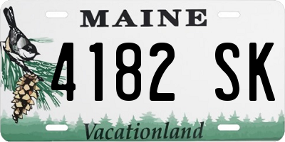 ME license plate 4182SK