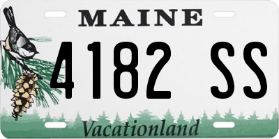 ME license plate 4182SS