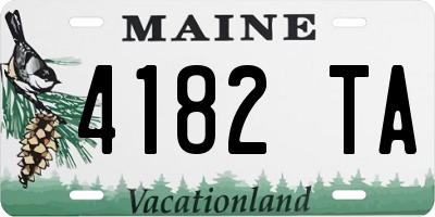 ME license plate 4182TA