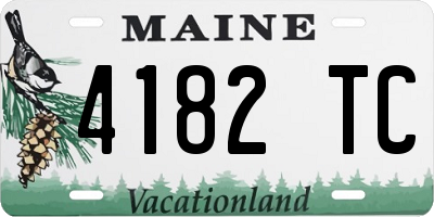 ME license plate 4182TC