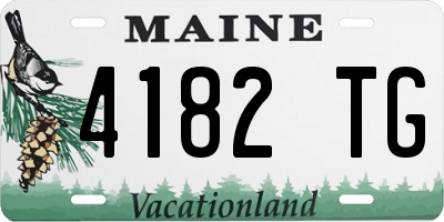 ME license plate 4182TG