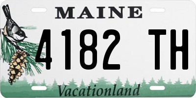 ME license plate 4182TH