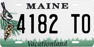 ME license plate 4182TO