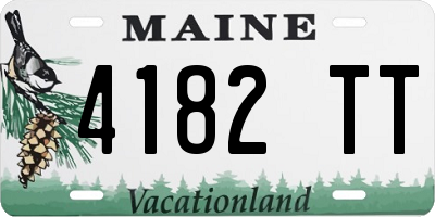 ME license plate 4182TT