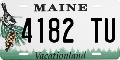 ME license plate 4182TU