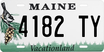 ME license plate 4182TY