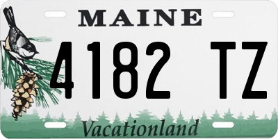 ME license plate 4182TZ
