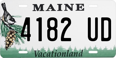 ME license plate 4182UD