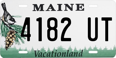 ME license plate 4182UT