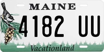 ME license plate 4182UU