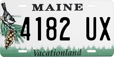 ME license plate 4182UX