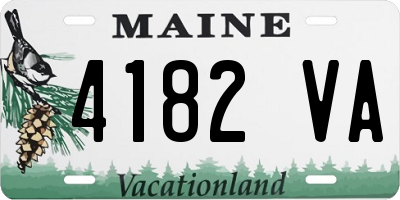 ME license plate 4182VA