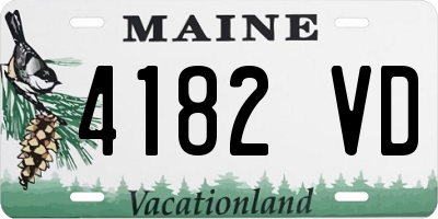 ME license plate 4182VD