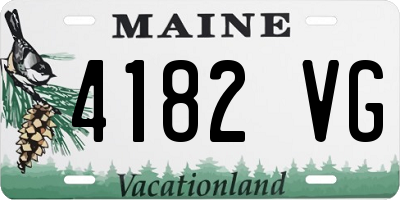 ME license plate 4182VG