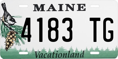 ME license plate 4183TG