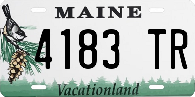 ME license plate 4183TR
