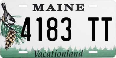 ME license plate 4183TT