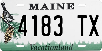 ME license plate 4183TX