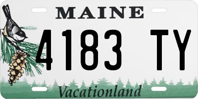 ME license plate 4183TY
