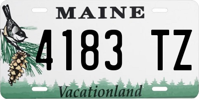 ME license plate 4183TZ