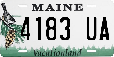 ME license plate 4183UA