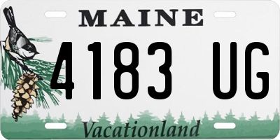 ME license plate 4183UG