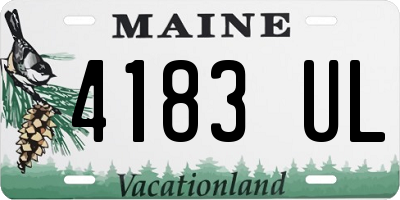 ME license plate 4183UL