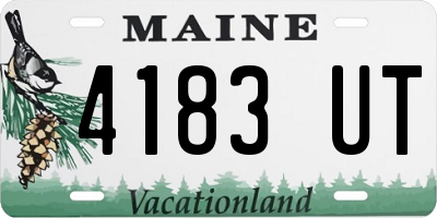 ME license plate 4183UT