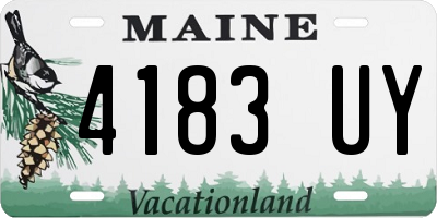 ME license plate 4183UY