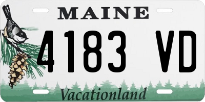 ME license plate 4183VD