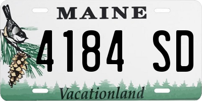 ME license plate 4184SD
