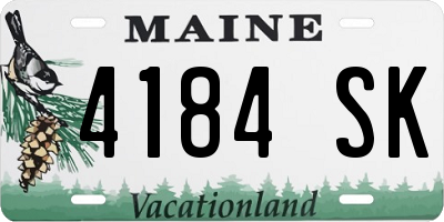 ME license plate 4184SK