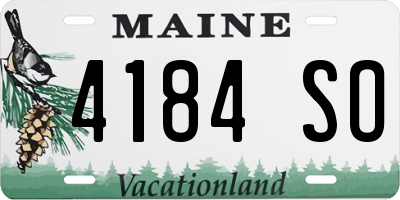 ME license plate 4184SO