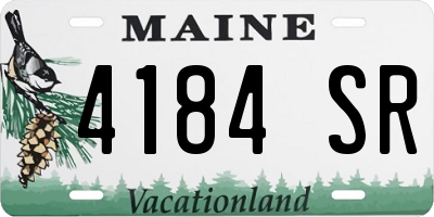 ME license plate 4184SR