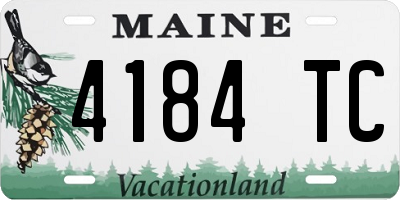ME license plate 4184TC