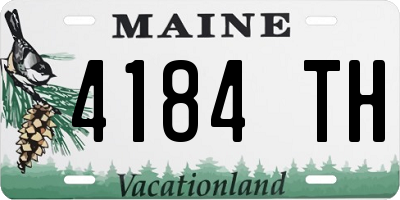 ME license plate 4184TH