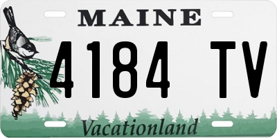 ME license plate 4184TV