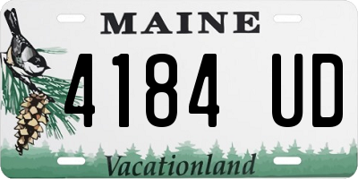 ME license plate 4184UD