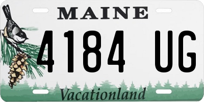 ME license plate 4184UG