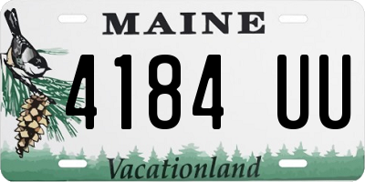 ME license plate 4184UU