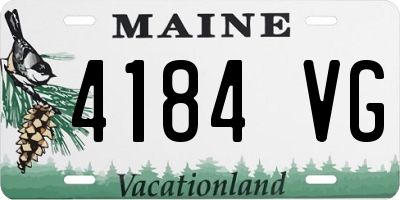 ME license plate 4184VG