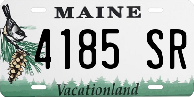 ME license plate 4185SR