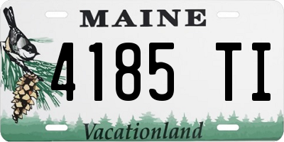 ME license plate 4185TI
