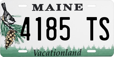 ME license plate 4185TS