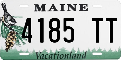 ME license plate 4185TT