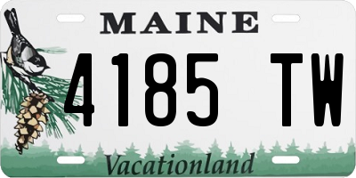 ME license plate 4185TW