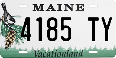 ME license plate 4185TY