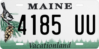 ME license plate 4185UU